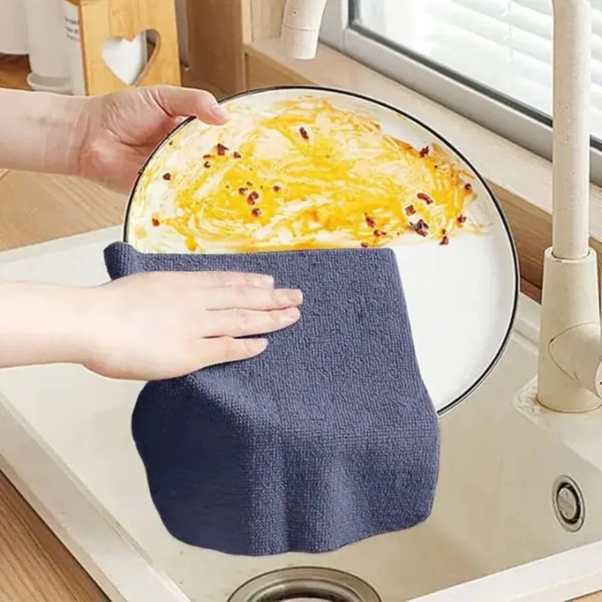 20pcs/box Microfiber Towel Absorbent Kitchen Cleaning Dishcloth